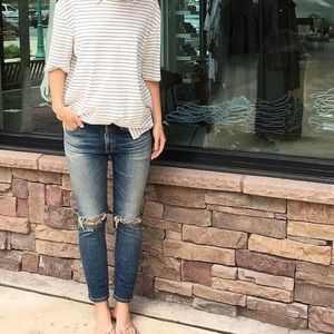 Citizens of Humanity Agnes Crop, mid rise slim straight, size 28